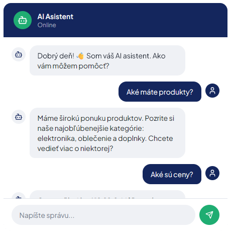 AI chatbot komunikácia